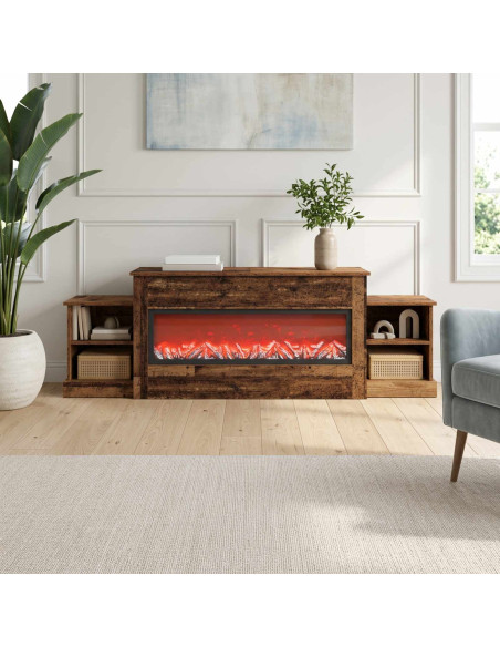 Caminetto elettrico Legno antico 177 x 30 x 56,5 cm