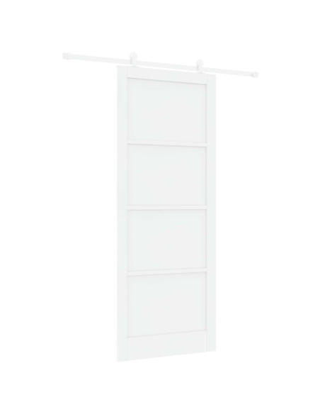 Porta scorrevole 93 x 232 cm Legno ingegnerizzato Bianco