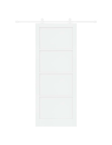 Porta scorrevole 93 x 232 cm Legno ingegnerizzato Bianco