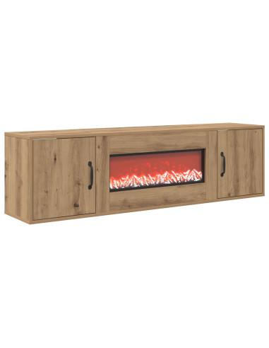 Caminetto elettrico Rovere Artigianale 140,5 x 30 x 39 cm