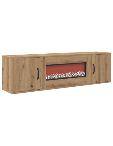 Caminetto elettrico Rovere Artigianale 140,5 x 30 x 39 cm
