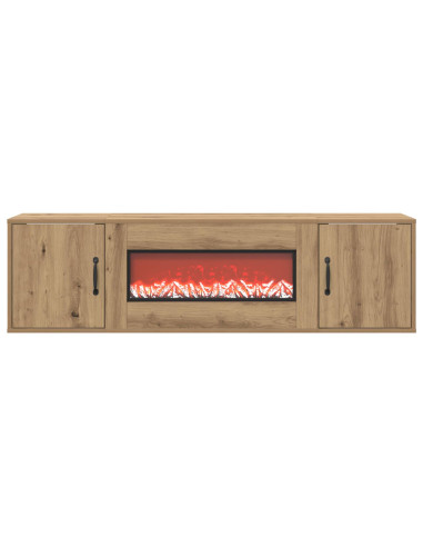 Caminetto elettrico Rovere Artigianale 140,5 x 30 x 39 cm