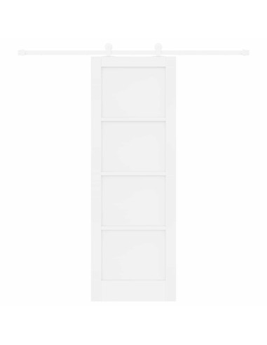 Porta scorrevole 73,5 x 211 cm Legno ingegnerizzato Bianco