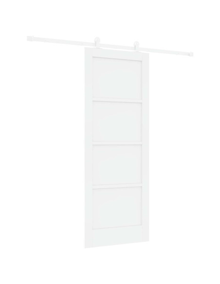 Porta scorrevole 78 x 202 cm Legno ingegnerizzato Bianco