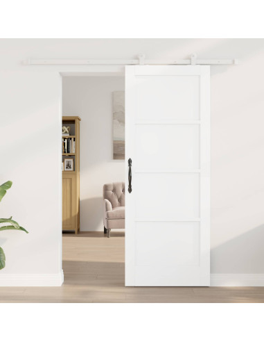 Porta scorrevole 78 x 202 cm Legno ingegnerizzato Bianco