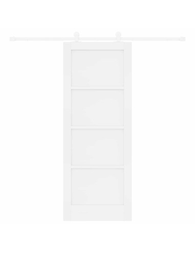 Porta scorrevole 78 x 202 cm Legno ingegnerizzato Bianco