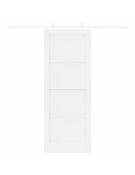 Porta scorrevole 78 x 202 cm Legno ingegnerizzato Bianco