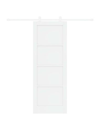Porta scorrevole 78 x 211 cm Legno ingegnerizzato Bianco