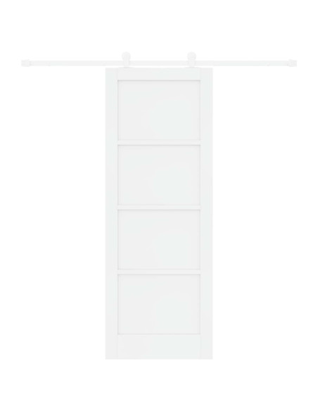 Porta scorrevole 78 x 211 cm Legno ingegnerizzato Bianco