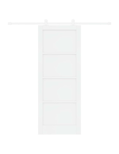 Porta scorrevole 83 x 211 cm Legno ingegnerizzato Bianco