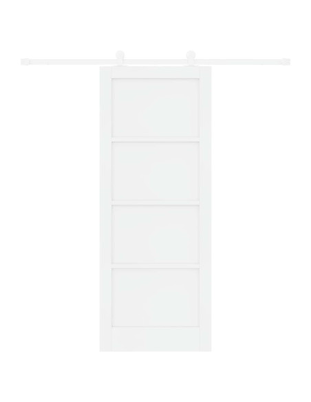 Porta scorrevole 83 x 211 cm Legno ingegnerizzato Bianco