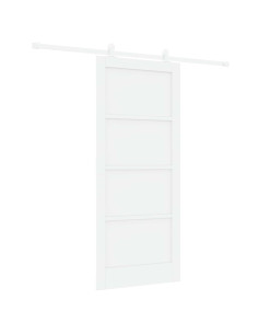 Porta scorrevole 86 x 198,5 cm Legno ingegnerizzato Bianco 2