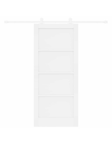 Porta scorrevole 86 x 198,5 cm Legno ingegnerizzato Bianco