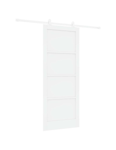 Porta scorrevole 86 x 211 cm Legno ingegnerizzato Bianco