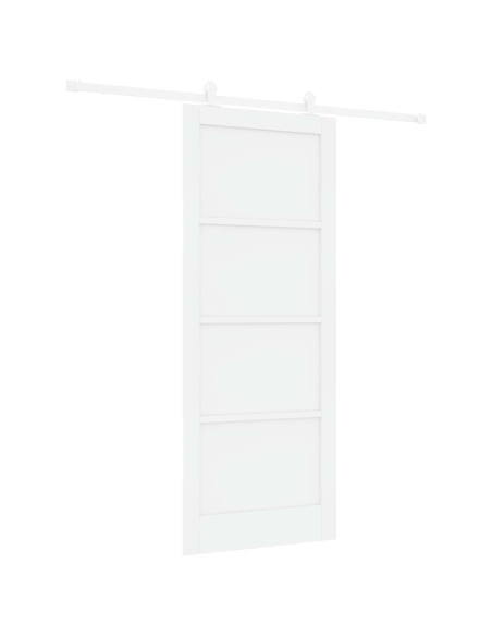 Porta scorrevole 86 x 211 cm Legno ingegnerizzato Bianco