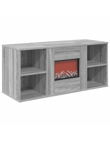 Caminetto elettrico Sonoma grigio 100 x 37 x 45,5 cm