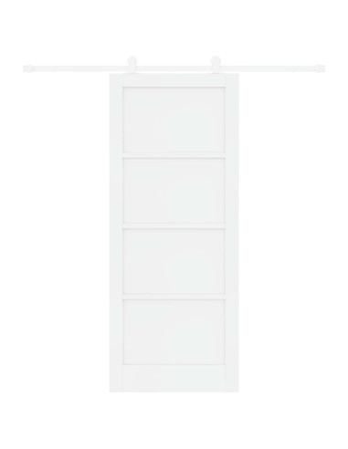 Porta scorrevole 86 x 211 cm Legno ingegnerizzato Bianco