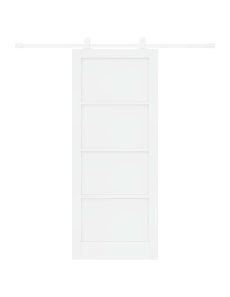 Porta scorrevole 86 x 211 cm Legno ingegnerizzato Bianco