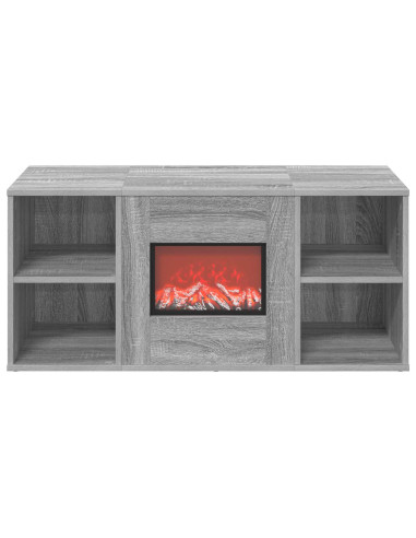 Caminetto elettrico Sonoma grigio 100 x 37 x 45,5 cm
