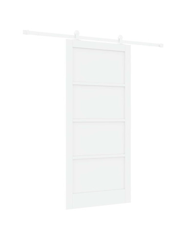 Porta scorrevole 93 x 202 cm Legno ingegnerizzato Bianco