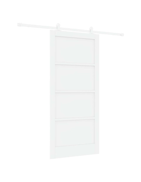 Porta scorrevole 93 x 202 cm Legno ingegnerizzato Bianco
