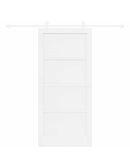 Porta scorrevole 93 x 202 cm Legno ingegnerizzato Bianco