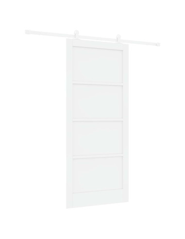 Porta scorrevole 93 x 211 cm Legno ingegnerizzato Bianco