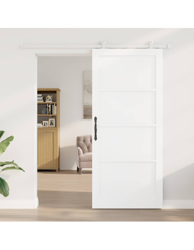 Porta scorrevole 93 x 211 cm Legno ingegnerizzato Bianco