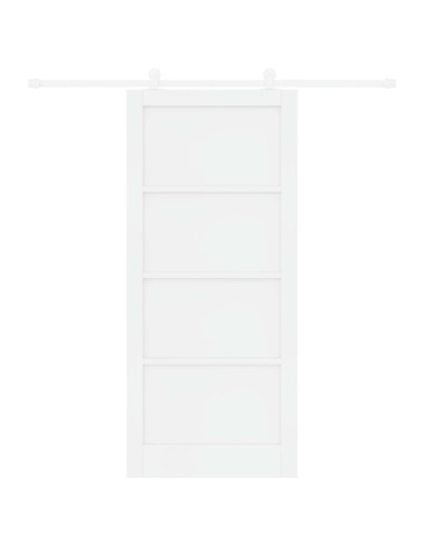 Porta scorrevole 93 x 211 cm Legno ingegnerizzato Bianco