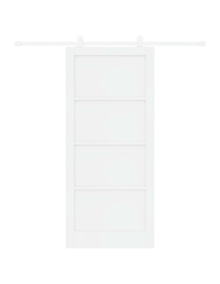 Porta scorrevole 93 x 211 cm Legno ingegnerizzato Bianco