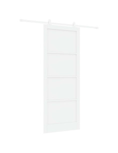 Porta scorrevole 93 x 232 cm Legno ingegnerizzato Bianco 2