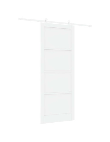 Porta scorrevole 93 x 232 cm Legno ingegnerizzato Bianco