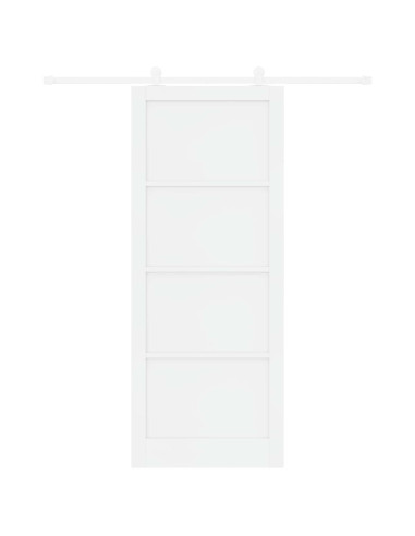 Porta scorrevole 93 x 232 cm Legno ingegnerizzato Bianco