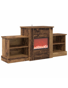 Caminetto elettrico Legno antico 110 x 30 x 50 cm 2
