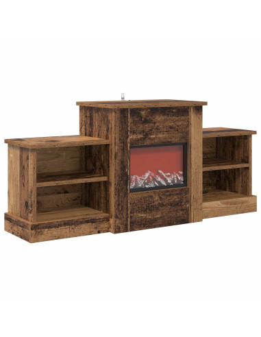 Caminetto elettrico Legno antico 110 x 30 x 50 cm