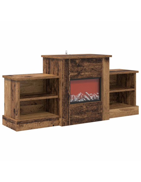 Caminetto elettrico Legno antico 110 x 30 x 50 cm