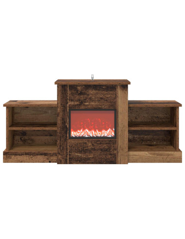 Caminetto elettrico Legno antico 110 x 30 x 50 cm