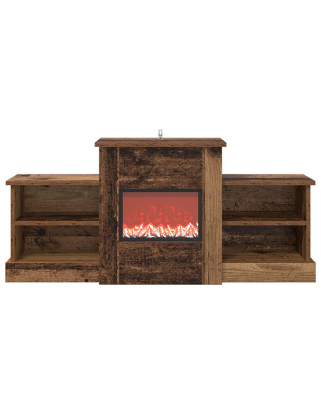 Caminetto elettrico Legno antico 110 x 30 x 50 cm