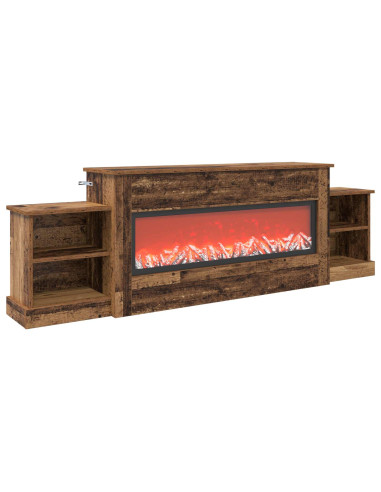 Caminetto elettrico Legno antico 177 x 30 x 56,5 cm