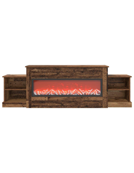 Caminetto elettrico Legno antico 177 x 30 x 56,5 cm