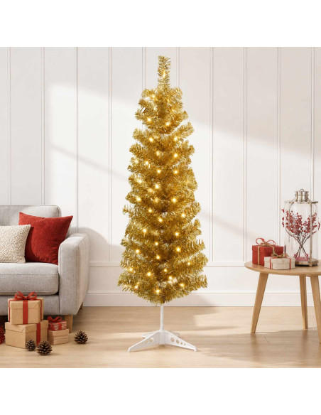 Albero di Natale Artificiale Sottile 150 cm 150 LED