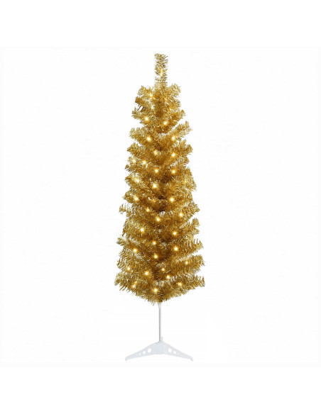 Albero di Natale Artificiale Sottile 150 cm 150 LED