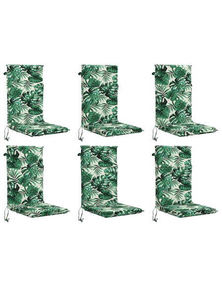 Cuscino per sedia a schienale alto GEMERT 6 pz 100% Poliestere