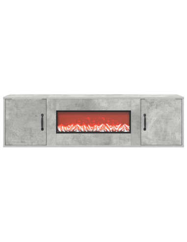 Caminetto elettrico Cemento 140,5 x 30 x 39 cm