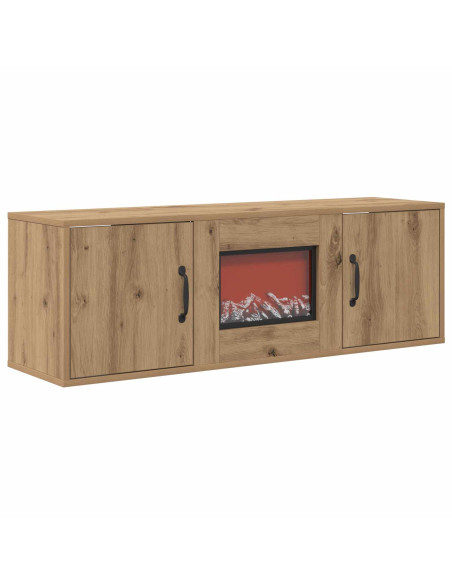 Caminetto elettrico Rovere Artigianale 110 x 30 x 36,5 cm