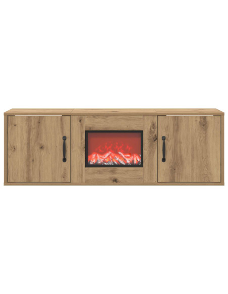 Caminetto elettrico Rovere Artigianale 110 x 30 x 36,5 cm