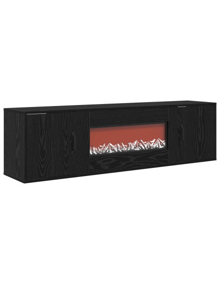 Caminetto elettrico Rovere Nero 140,5 x 30 x 39 cm