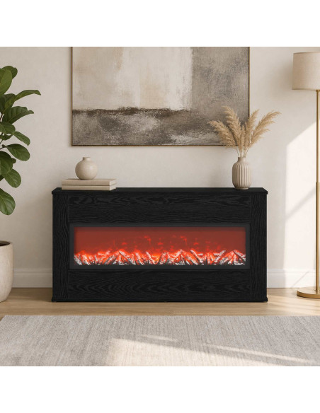 Caminetto elettrico Rovere Nero 114 x 18 x 58,5 cm