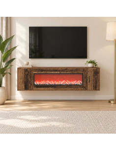Caminetto elettrico Legno antico 155 x 30 x 44 cm
