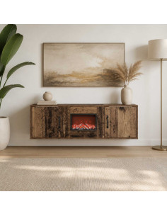 Caminetto elettrico Legno antico 110 x 30 x 36,5 cm